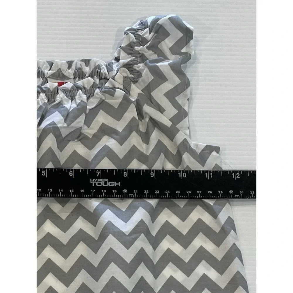 New Healthtex Size Y2K Girl Size 4T Grey White Pattern Short Sleeve Summer Dress